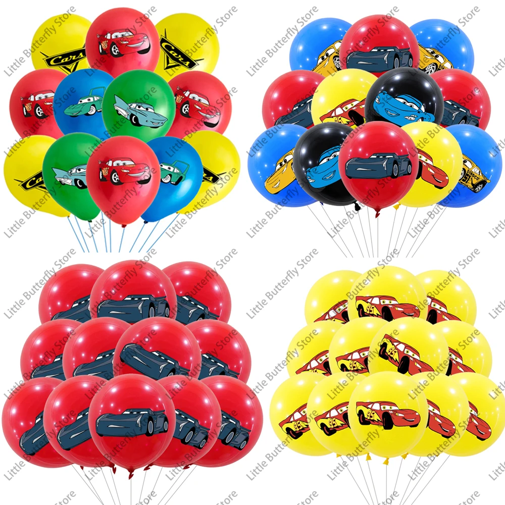 Disney 10/20/30Pcs Lightning Mcqueen Car Balloon 12 Pollici Car Latex Balloon Baby Shower Decorazioni Di Compleanno Boy