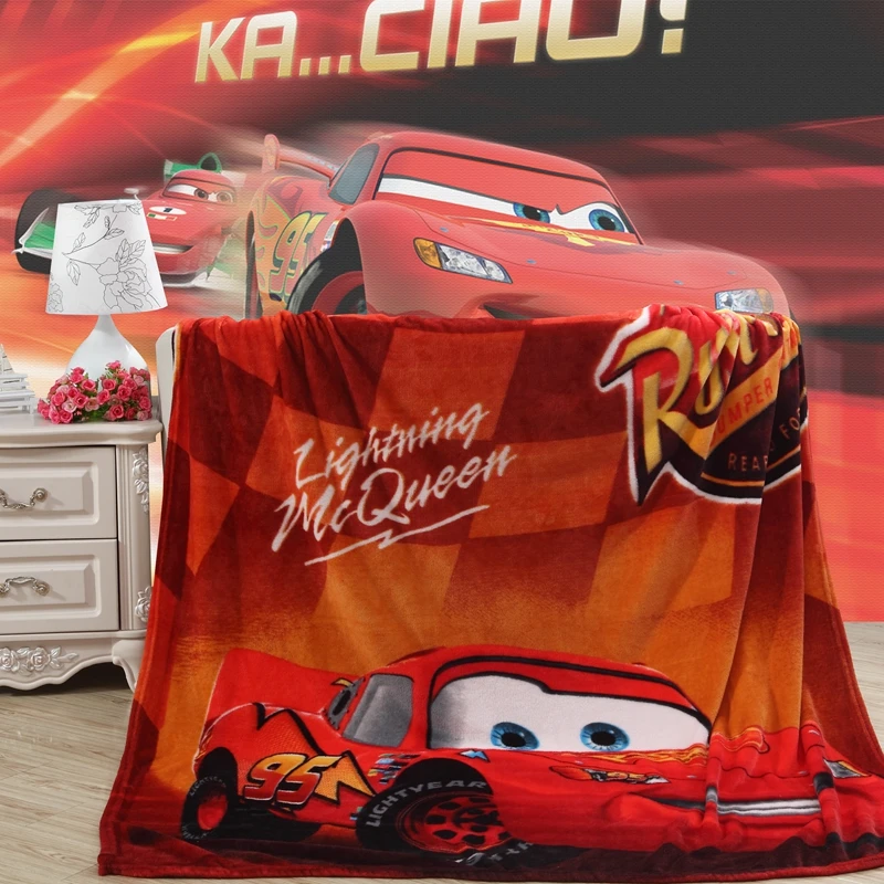 Disney Lightning Mc Queen Car Peluche Queen Size Coperta Sul Letto/Divano/Aereo Flatsheet Biancheria Da Letto Coperta Regalo Di Natale