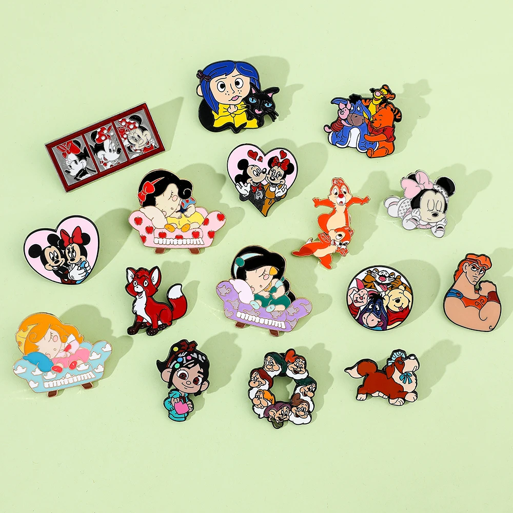 Disney Cartoon Mickey Mouse Smalto Pin Princess Donald Duck Badge Su Zaino Per Le Donne Manga Spilla Accessori Per Gioielli