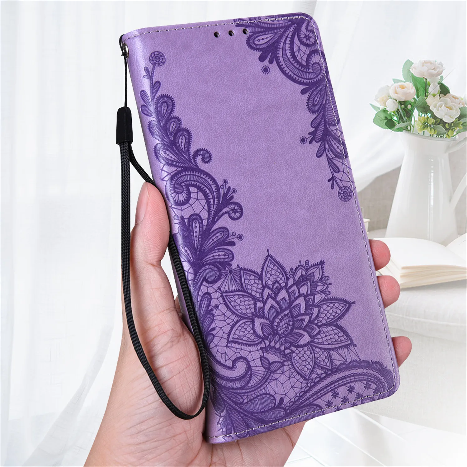 Leather Flip Phone Case For Xiaomi Redmi Note 4X 5 Pro Note 7 8T 9S 10S 11 Pro Luxury Embossing Wallet Shockproof Bracket Cover