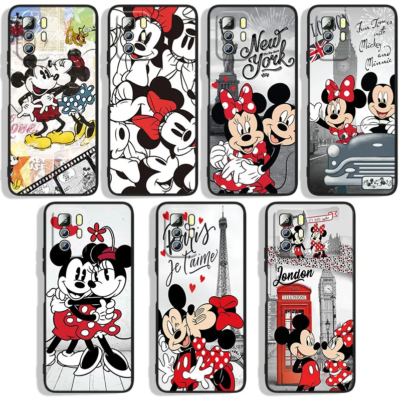 Custodia Per Telefono Disney Cute Minnie Mickey Per Xiaomi Redmi Note 4X 5 5A(32Gb) 6 7 8T 8 9 9T 9Pro Max 9S Pro Black Funda Cover Soft