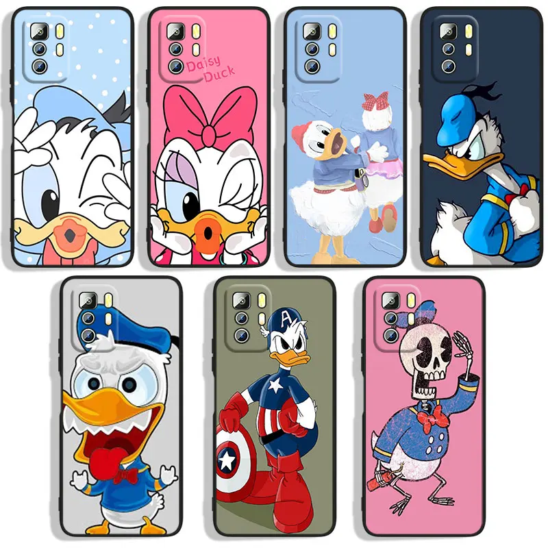 Custodia Per Telefono Donald Duck Per Xiaomi Redmi Note 4X 5 5A(32Gb) 6 7 8T 8 9 9T 9Pro Max 9S Pro Black Funda Cover Soft Silicone Capa