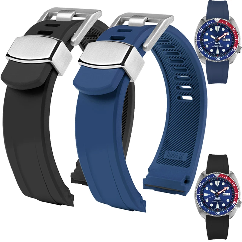 Cinturino Ad Arco Per Seiko Prospex Cola Ring Srpa21J1 Srpe99K1 Srp777J Srpc91J1/25 J1 Cinturino In Gomma Curva Da Polso Da Uomo 22Mm