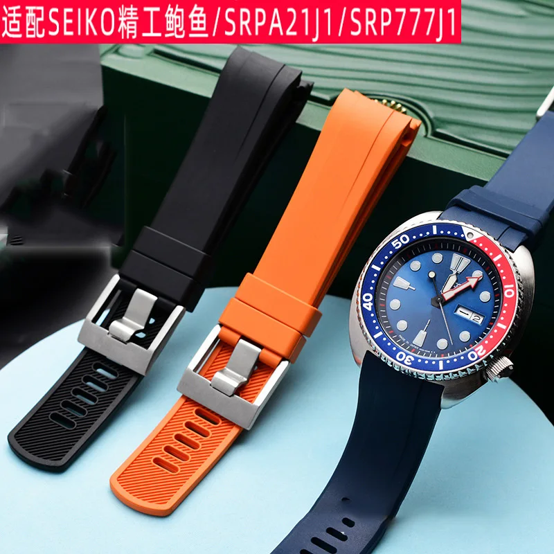 Cinturino Per Seiko Prospex Series Srpe99K1/Muslimum Rubbine Curve Watch Band Men Diving Bracciale Da Polso Impermeabile 22Mm