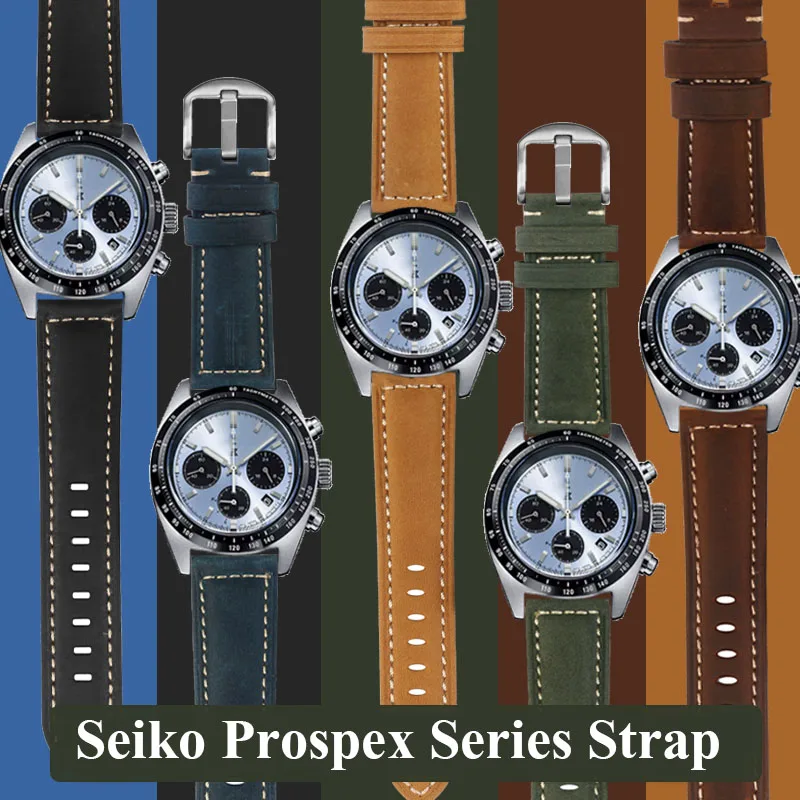 Cinturino In Pelle Di Vacchetta Vintage Opaco Per Cinturino In Vera Pelle Seiko Prospex Series Ssc813P1 Ssc909P1 Ssc817P1 Ssc815P1