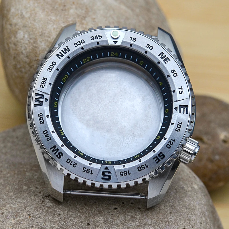 Mod Custodie Per Orologi Da 43.77Mm Vetro Di Cristallo Di Zaffiro Adatto A Seiko Prospex Lx Snr025 Per Nh35 Nh36 Movimenti Riparazione Dell'Orologio S