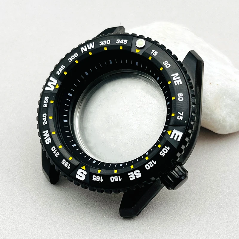 Mod Black Nh35 Nh36 Movimenti Custodie Per Orologi Adatto A Seiko Prospex Snr025 Orologio In Vetro Cristallo Zaffiro Sostituire La Riparazione