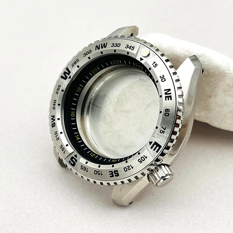 Custodie Per Orologi In Argento Da 43.77Mm Vetro Zaffiro Per Seiko Prospezione Ex Lx Snr025 Per Nh36 Nh35 Movimenti Riparazione Orologio Sostituire