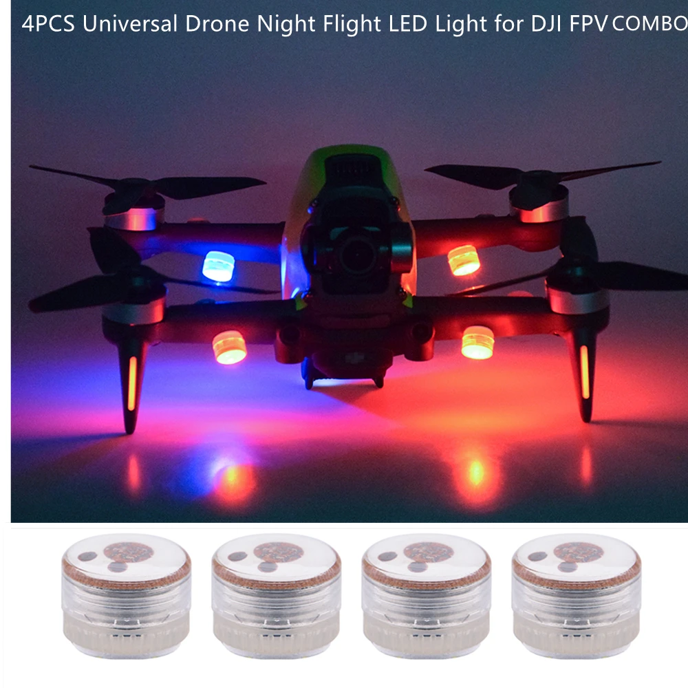 4Pcs Universal Drone Night Flight Led Light Per Dji Fpv Combo Drone Flying Signal Led Lights Per Dji Fpv Drone Accessori