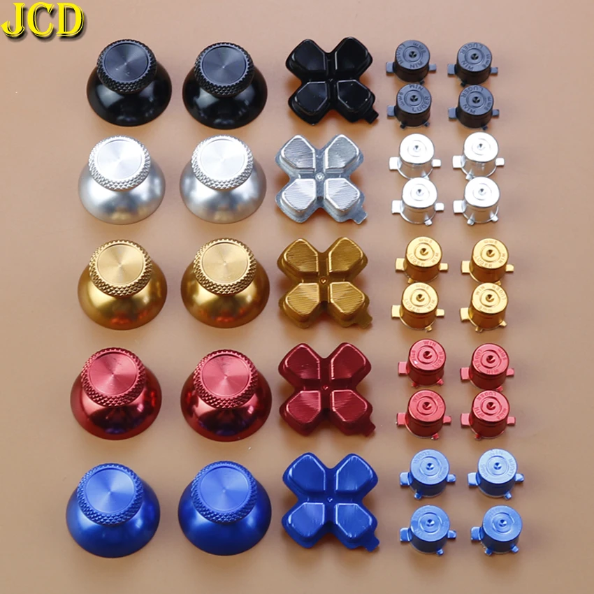 Jcd Metal Aluminium Analog Thumbsticks Joystick Cap Action Direction Keys Pulsanti Dpad Abxy Per Controller Ps5