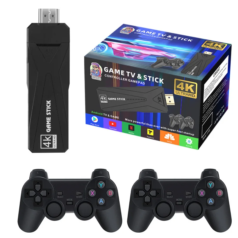 Game Stick 4K Gt65 20000 Gioco Android Tv Home Game Console Bluetooth Maniglia Supporto Simulatori Multipli Console Per Videogiochi
