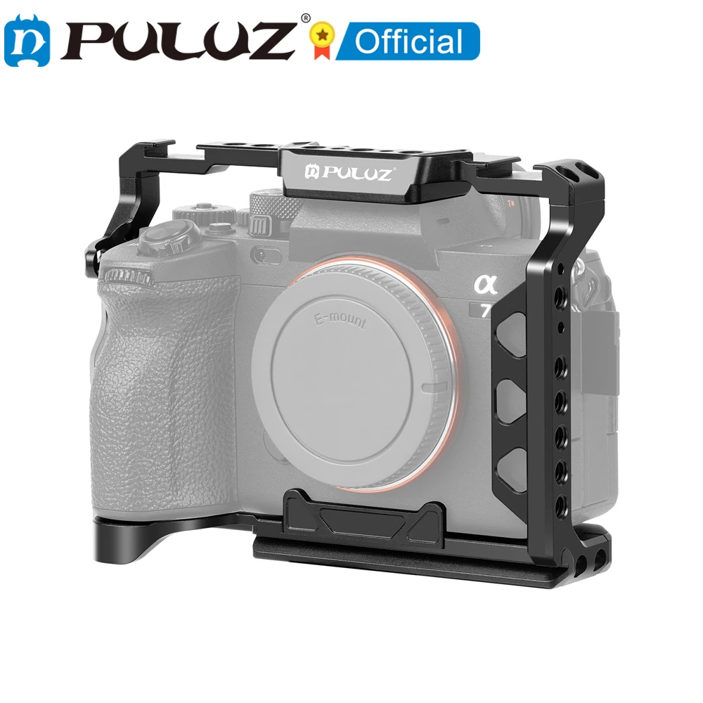 Puluz Metal Camera Cage Stabilizzatore Rig Per Sony A7 Iv / Ilce-7M4 / A7M4 / A7M3 / A7R3 / A7R Iii Camera Cage