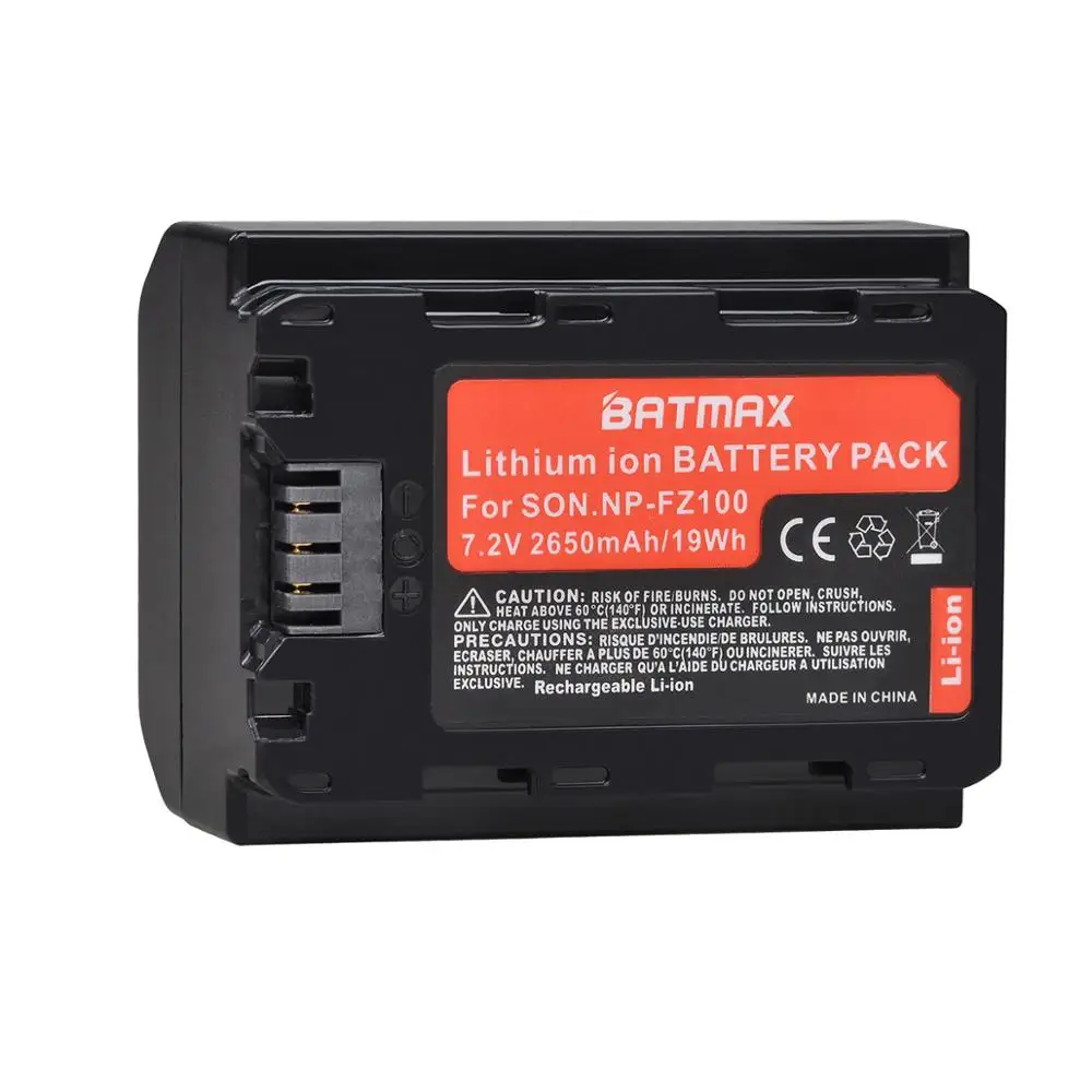 Batteria Per Fotocamera 2650Mah Np-Fz100 Np Fz100 Akkus Per Sony Npfz100 Z-Series, Alpha A7 Iii, A7R Iii, A9, A9R, A9S, A6600