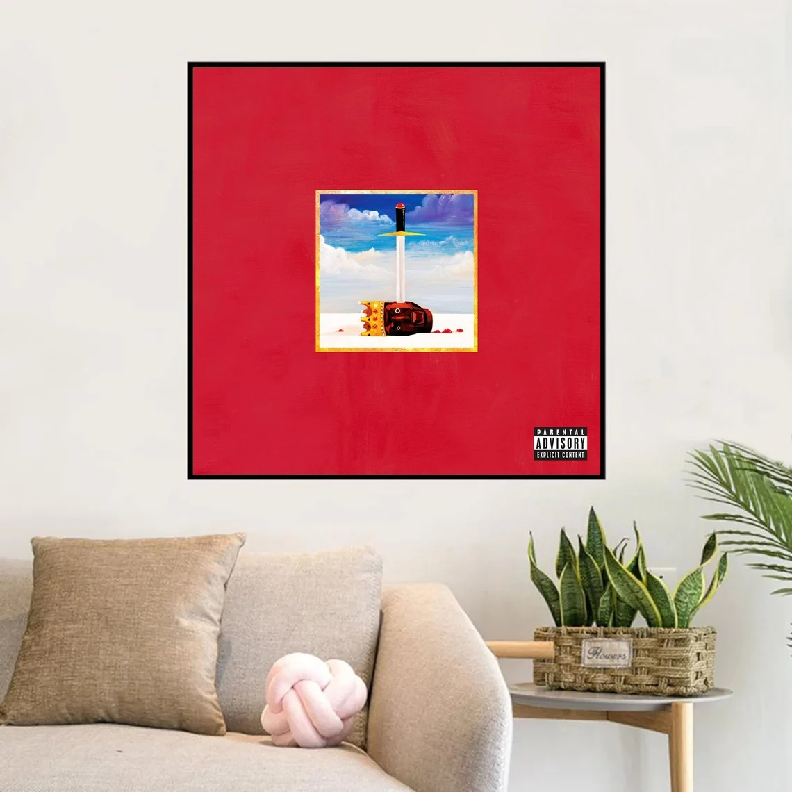 Kanye West Music Album Cover Poster Prints Art Canvas Painting Wall Living Room Home Decor (No Frame)