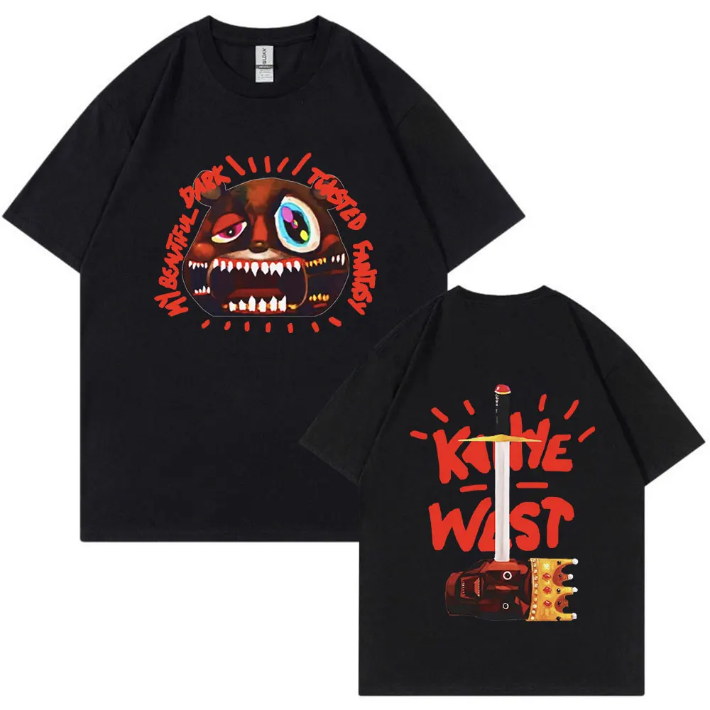Rapper Kanye West T Shirt Music Album Graduation Graphic T-Shirt Uomo Fashion Hip Hop Vintage Tee Shirt Oversize Streetwear