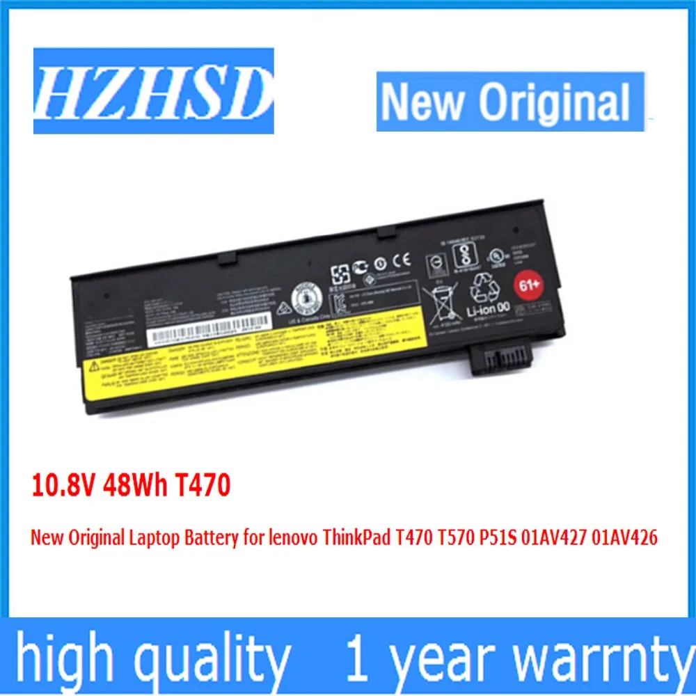 10.8V 48Wh T470 Nuovo Originale Batteria Del Computer Portatile Per Lenovo Thinkpad T470 T570 P51S 01Av427 01Av426