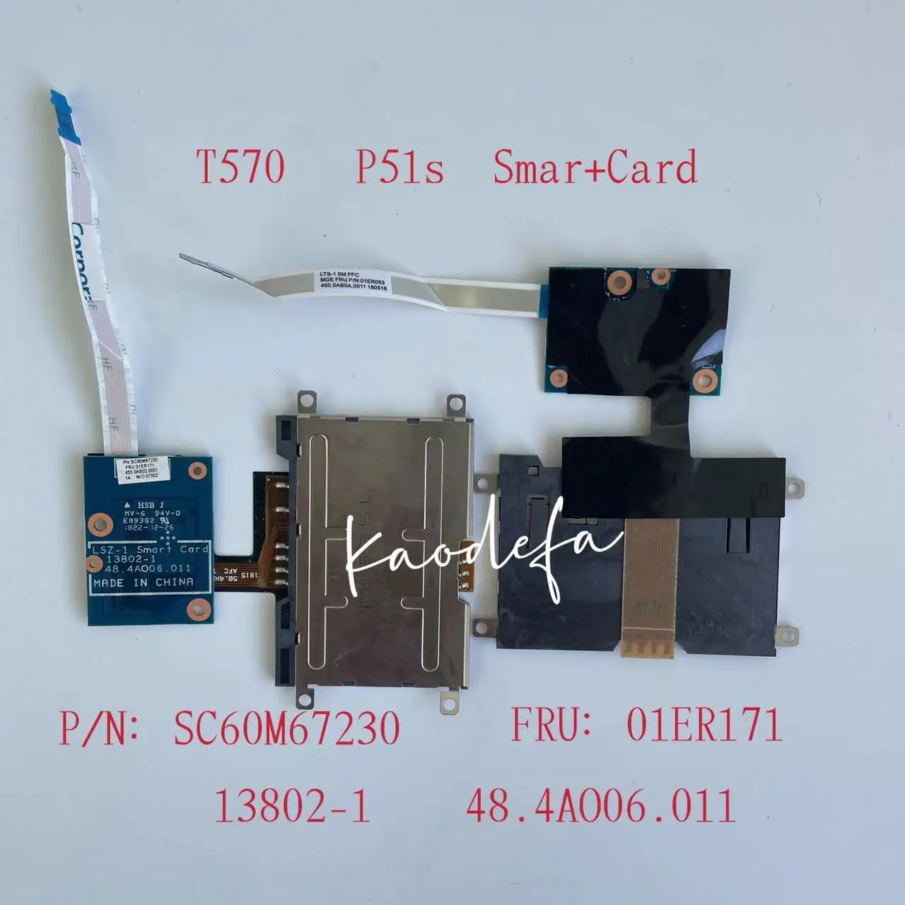 Per Lenovo Thinkpad T580 P52S T570 P51S Scheda Lettore Smart Card Cavo Lsz-1 13802-1 Fru:01Er171