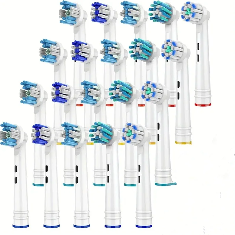 Testine Di Ricambio Per Spazzolino Da Denti Per Braun Oral B, 3D Whiteing/Precision Clean/Floss Action/Cross Action/Gum Care/Sensitive