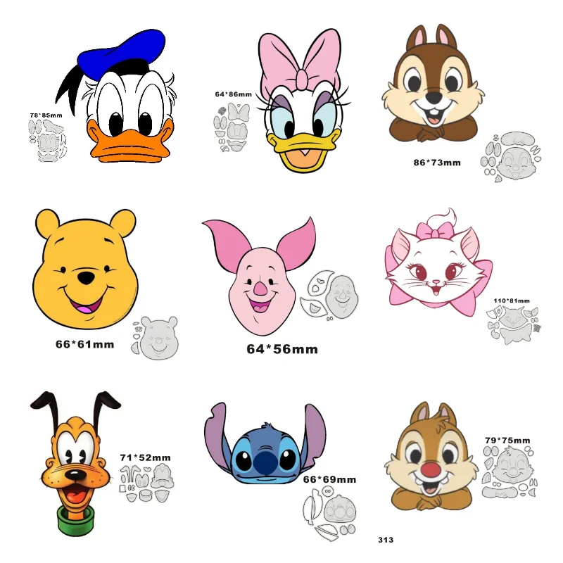Disney Metal Cutting Dies Stencil Winnie The Pooh Duck Per Fai Da Te Scrapbooking Album Stamp Paper Card Goffratura 2022 Nuovo Fustellato