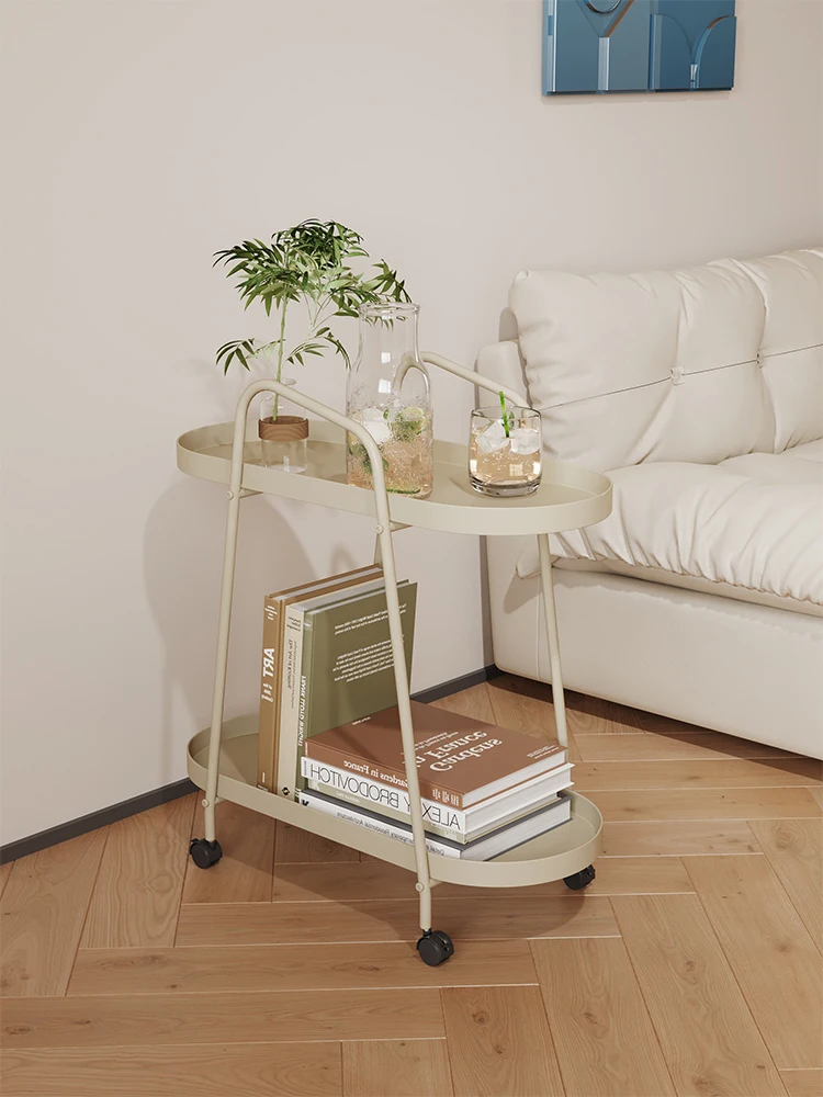 Online Celebrity Cream Wind Sofa Edge Alcuni Living Room Tavolino Mobile Trolley Shelf Design Sense Edge Table Corner