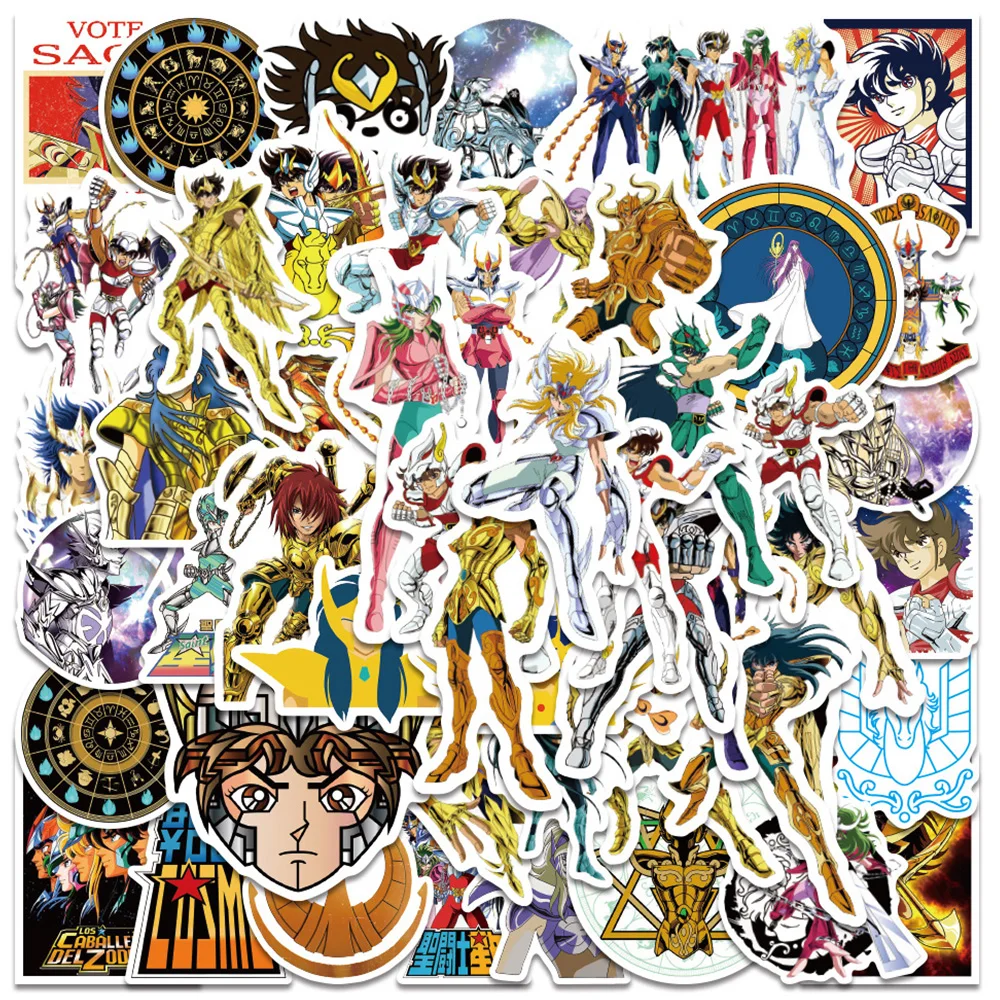 10/30/50 Pz Anime Saint Seiya Adesivi Decalcomanie Impermeabili Laptop Skateboard Phone Car Moto Cool Sticker Bambini Giocattoli Classici