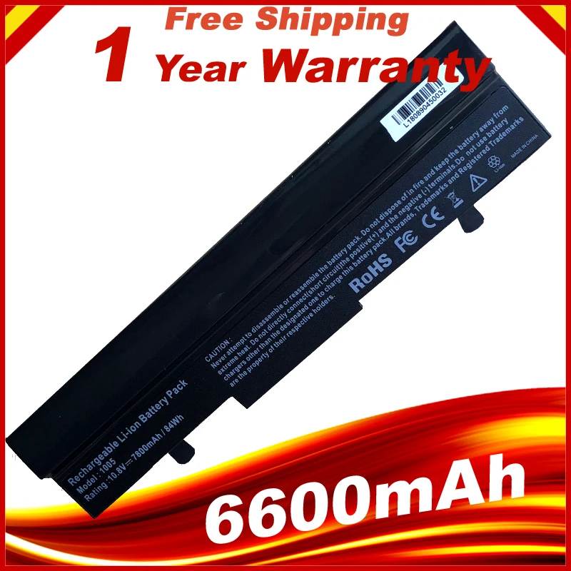 Batteria Per Laptop 6600Mah 9 Celle Per Asus Eee Pc 1001Px 1001Ha 1005 P 1001Pq 1005 1005Ha Al31-1005 Al32-1005 Ml32-1005 Pl32