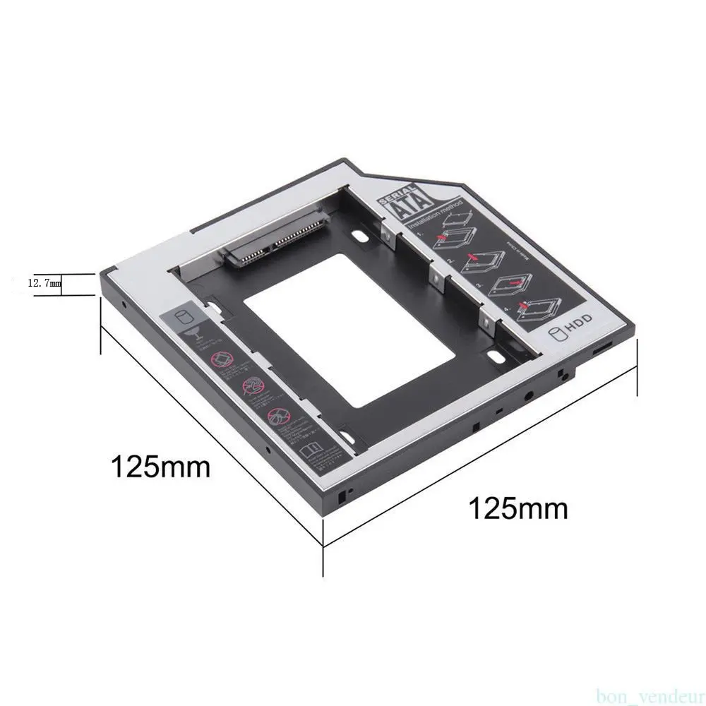 Caddy/Staffa Per Disco Rigido Ssd Sata Hdd Da 12.7Mm Per Samsung P710-Pro Q1Bv001-Seg R505-Aura R509-Aura R510-Aura R519-Aura