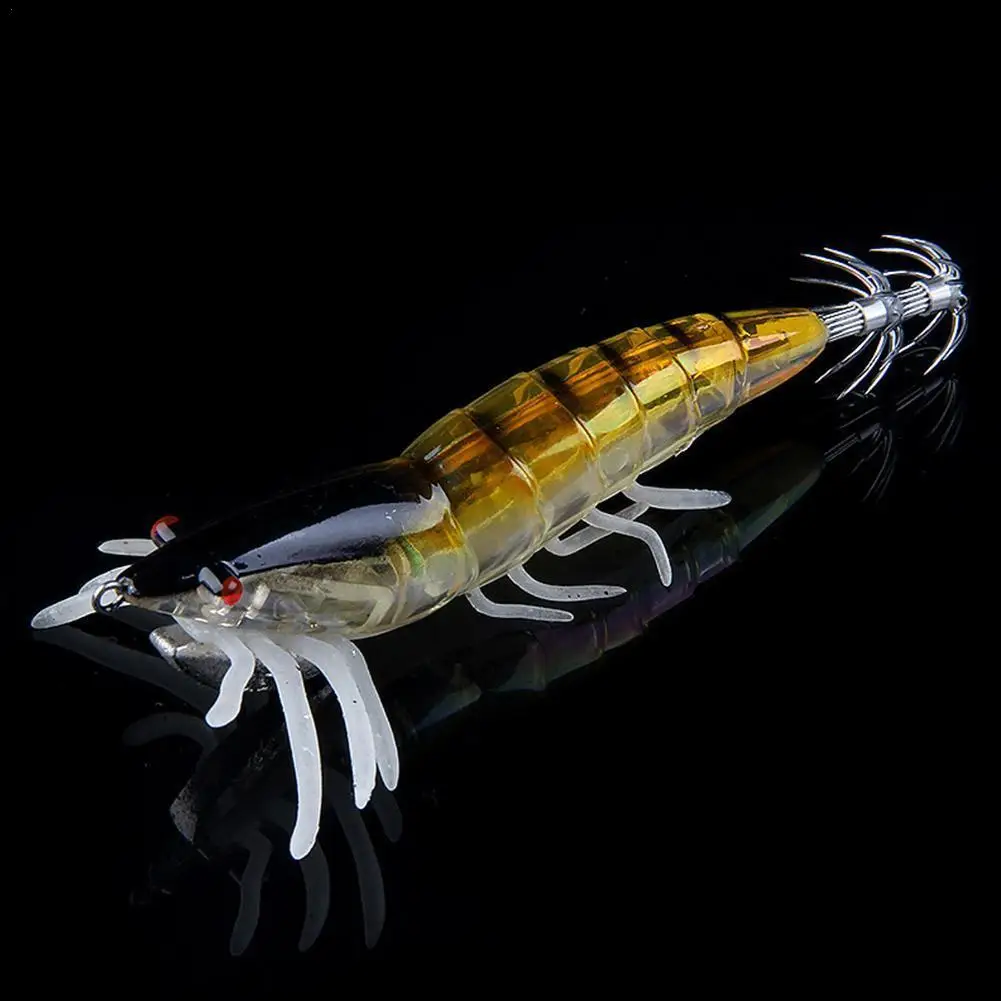 Per Yamashita Japan Wood Gamberetti Eginno Pyonpyon Nottilucente Pseudomonas Squid Squid Hook Hook Gamberetti, Bait Fluorescens