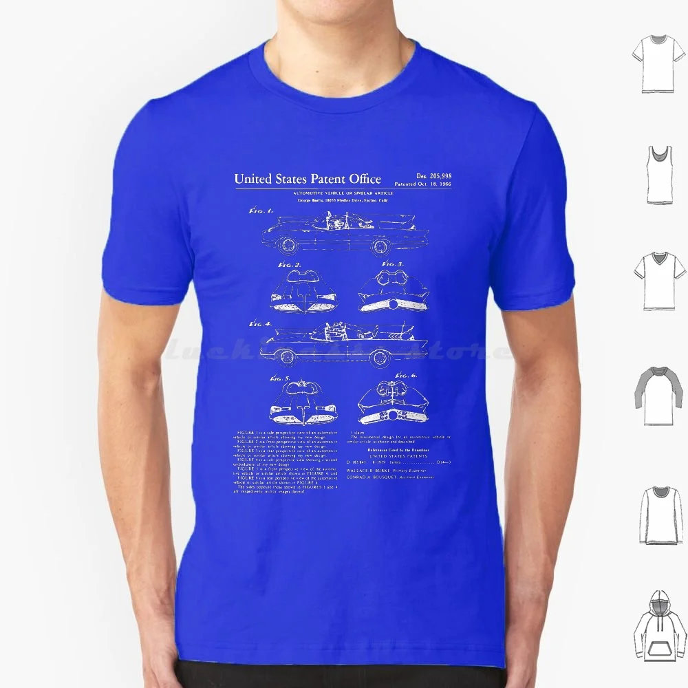 Batmobile Patent T Shirt 6Xl Cotton Cool Tee Batmobile Super Hero Bat Batmobile Arkham Knight Batmobile Evolution Patent