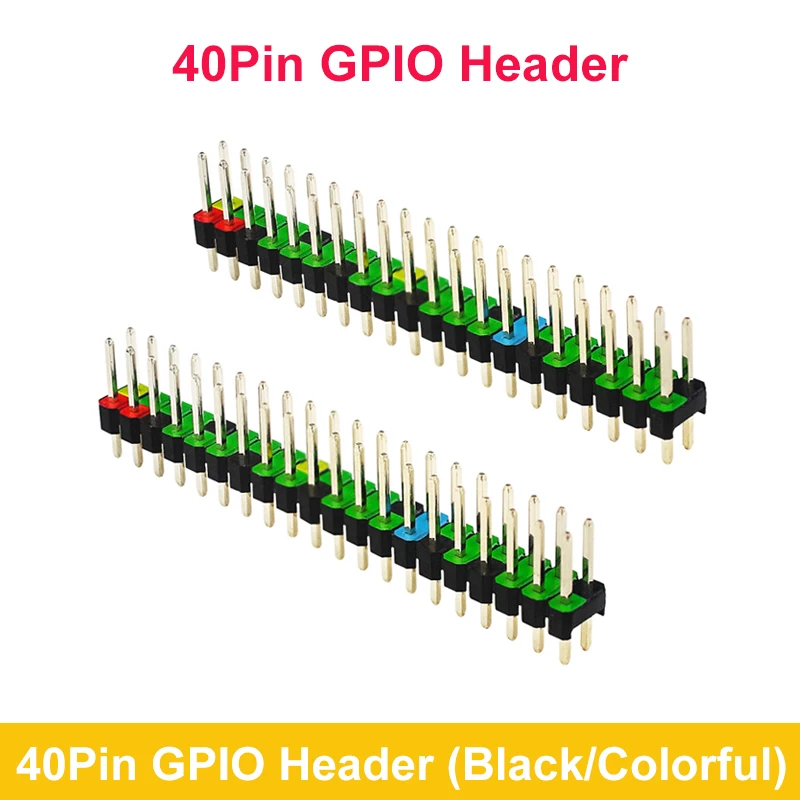 5 / 10Pcs 40Pin Gpio Header Dual Colorful Row Connector Double Gpio Adapter Per Raspberry Pi Zero 2 W/W Pcb Circuit Board