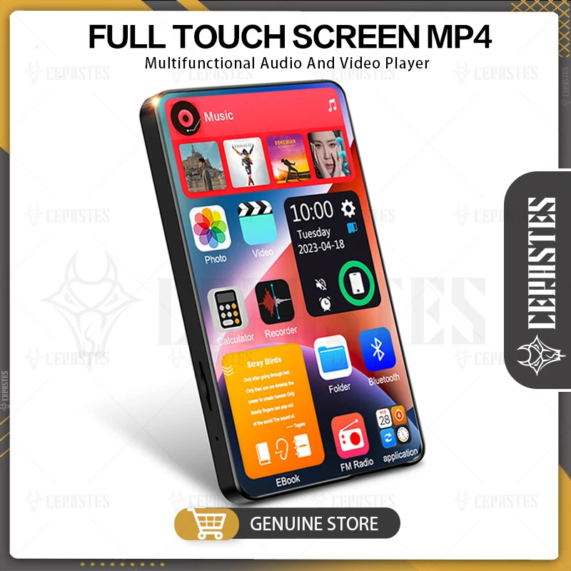 2023New Ui Lettore Mp4 Lettore Musicale Mp3 Bluetooth5.0 Touch Screen 16Gb Con Altoparlante 1080P Video Ebook Fm Mp3 Audio Player16G-128G