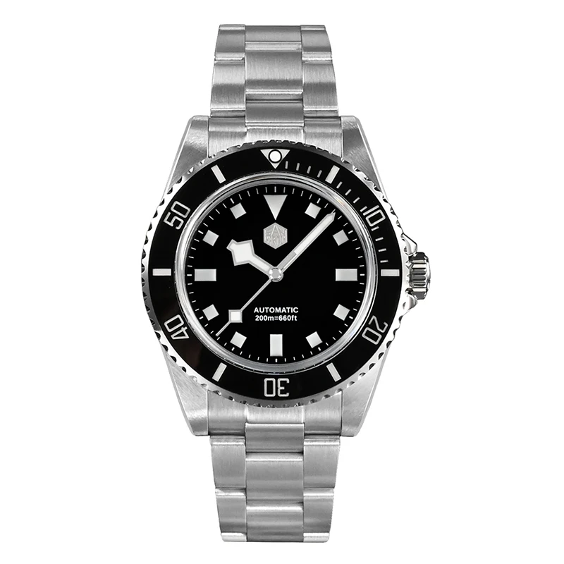San Martin Men Diver Watch Luxury 40Mm Orologio Da Polso Meccanico Automatico Sapphire Dive 200M Lunetta In Ceramica Luminosa Impermeabile Bgw9