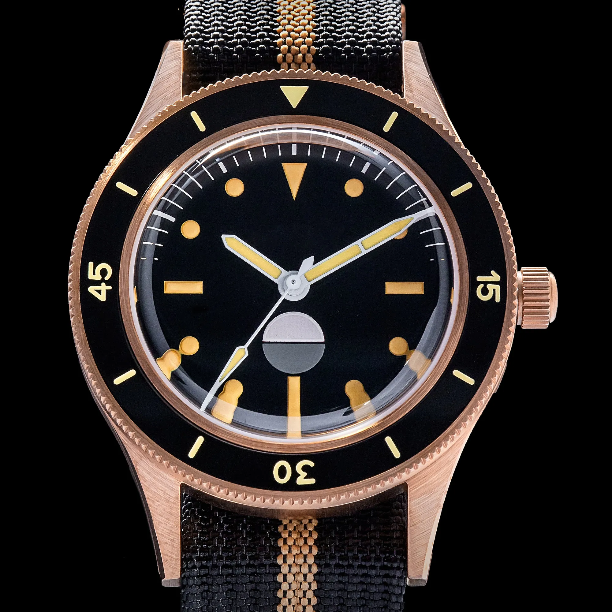 Thorn Watch Automatic Cusn8 Bronze Nh35 Movimento Igrometro Zaffiro Lunetta In Ceramica 40Mm Luminoso Diver 20Bar Orologio Da Uomo