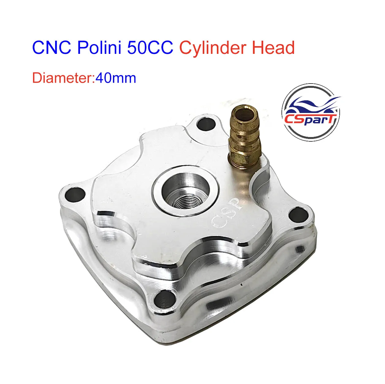 Testata Cilindro Cnc Da 40Mm Per Motore Raffreddato Ad Acqua 49Cc Polini 910 911 Gp3 Mini Moto Pocket Bike