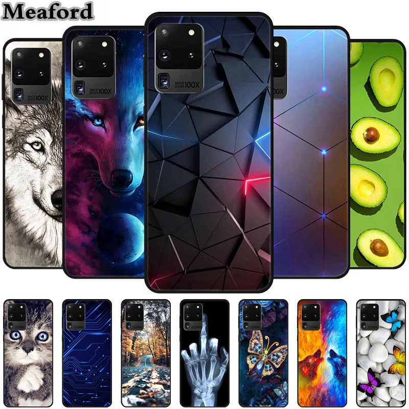 Per Samsung S20 Ultra 5G Custodie Per Telefoni Animali Tpu Cover Posteriore In Silicone Morbido Per Samsung Galaxy S20 Ultra Lte 5G Funda Bumper Coque
