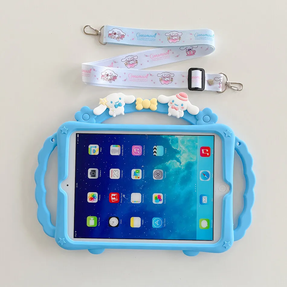 Case With Portablet For Lenovo Tab P11 Plus J606F J607F Silicone Cover For Oppo Pad 11 Mipad 5 Kids Safe Case+Strap