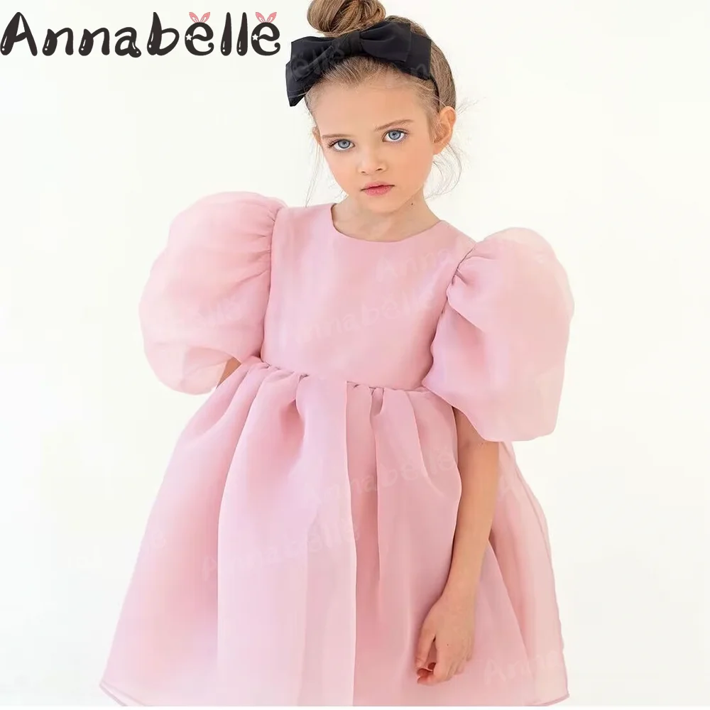 Annabell Flower Girl Puffy Birthday Dress Kids Princess Dress Girl For Wedding Party