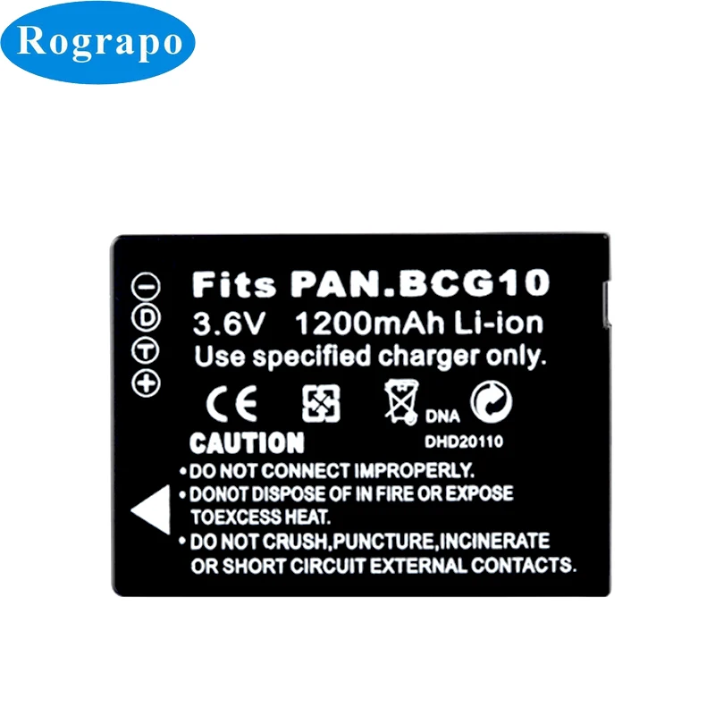 New1000Mah Dmw-Bcg10 Batteria Per Fotocamera Bcg10 Per Accumulatore Panasonic Lumix Dmc-3D1 Dmc-Tz7 Dmc-Tz8 Dmc-Tz10 Dmc-Tz18 Dmctz19