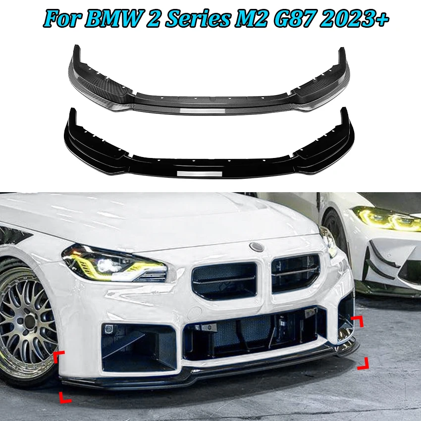 Car Paraurti Anteriore Lip Body Kit Spoiler Splitter Per Bmw Serie 2 M2 G87 2023 + Paraurti Canard Lip Splitter Parts Car Styling