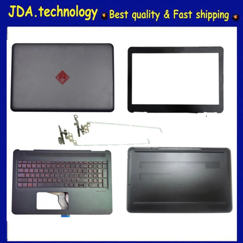 Nuovo Per Hp Omen 15-Ax 15T-Ax 15-Ax016Tx 017Tx 020Tx Lcd Cover Posteriore + Cornice Anteriore + Cerniere + Copertura Superiore Poggiapolsi + Coperchi
