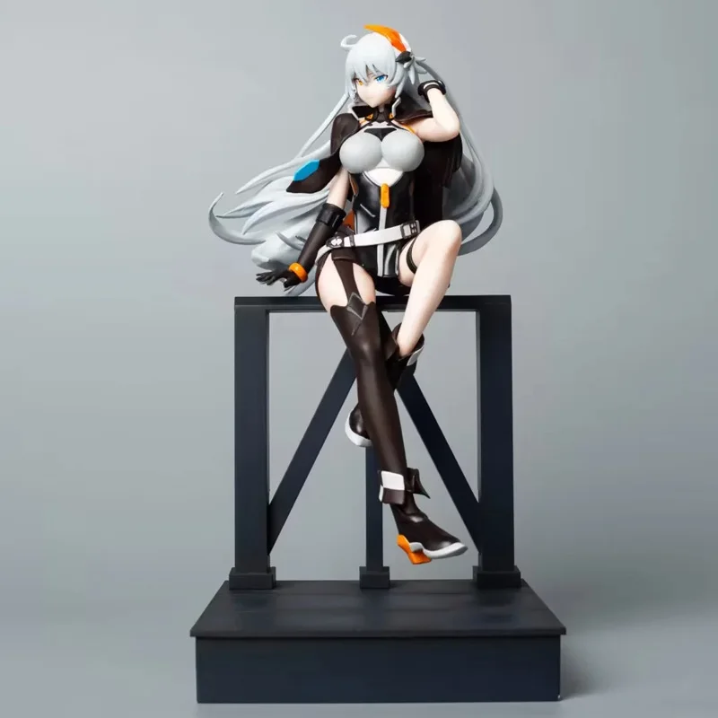 23Cm Awake Kilo Mihoyo Honkai Impact Pvc Action Doll Series Game Kiana Kaslana Sky Ranger Sitting Handset Model Decoration