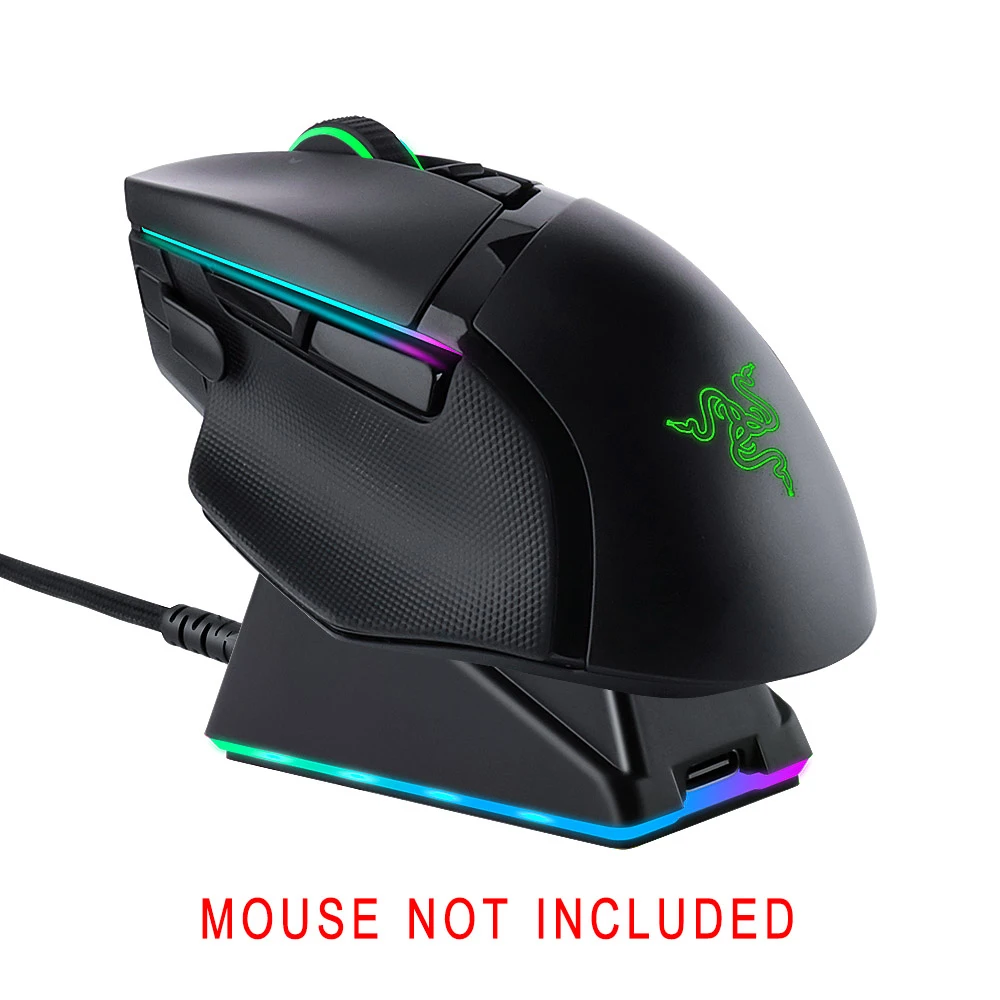 Dock Di Ricarica Rgb Per Razer Mouse Deathadder V2 Pro Viper Ultimate Basilisk Ultimate Naga Pro