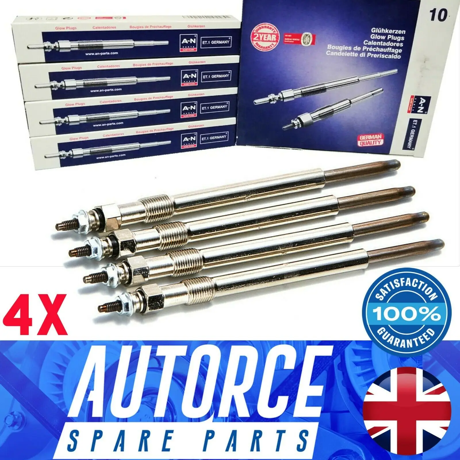 4X Per Vauxhall Astra Corsa Meriva Mercedes S-Class S 350 Bluetec Heater Glow Plugs 55238404 , 1214106 , 1826357 , 55238404