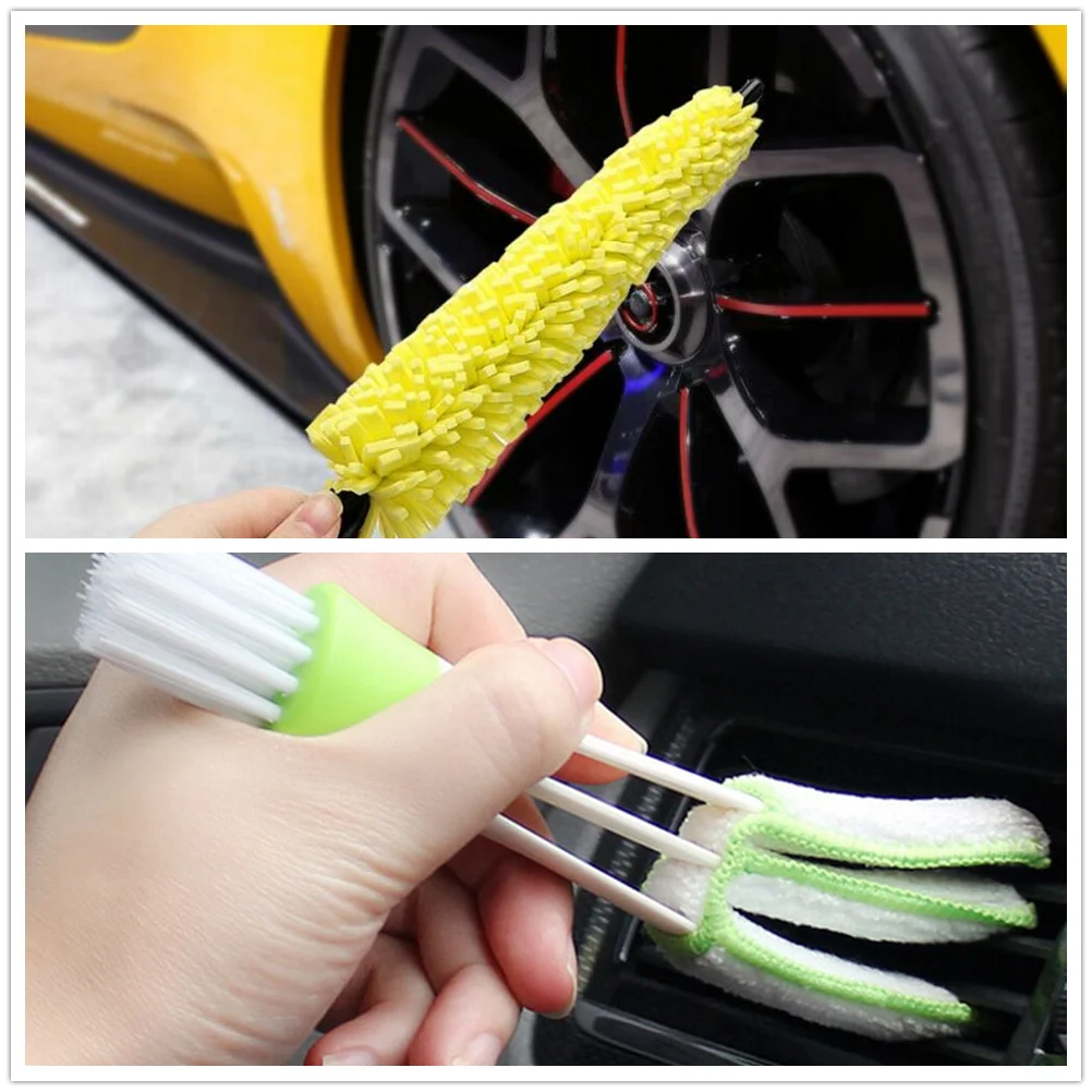 Rotella Di Automobile Della Gomma Rim Spazzola Per La Pulizia Griglia Di Uscita Dell'Aria Per Mercedes Benz Classe A Classe B Cla Classe Gla C Classe 