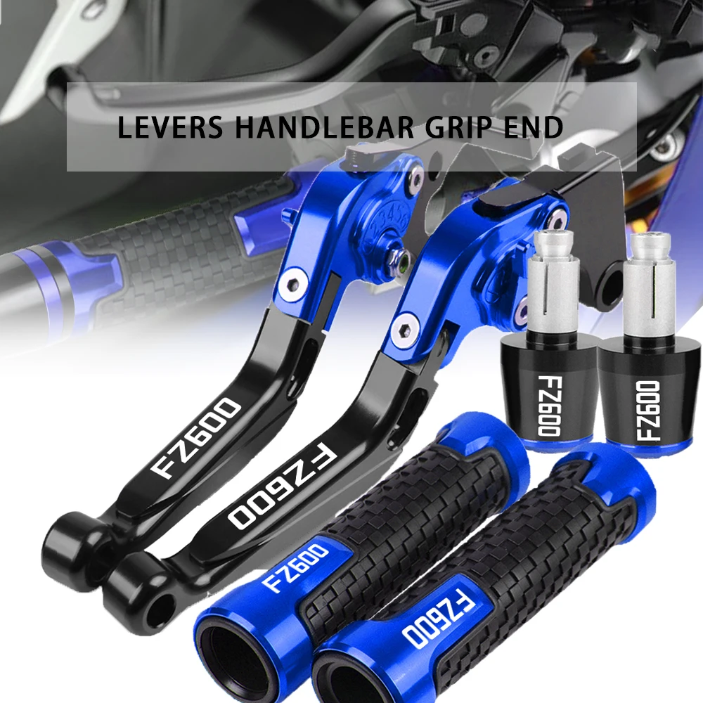 7/8" 22Mm Handle Grips Set Cnc Moto For Yamaha Fz600 1987-1989 Folding Extendable Brake Clutch Pump Lever Fz 600 Fz-600 1988