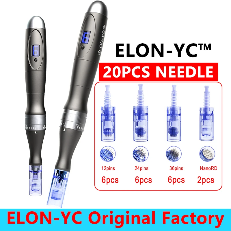 Elon-Yc Dermapen M8 Microneedling Machine Cartucce Microneedle Dermapen Tattoo Dr Derma Pen Dermal