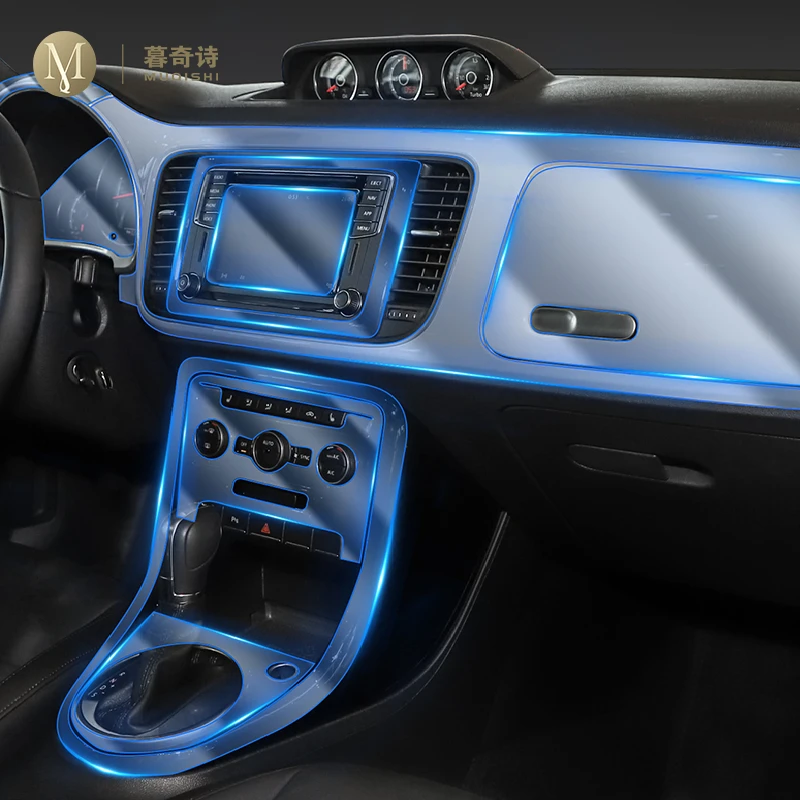 Per Volkswagen New-Beetle Car Interior Piano Board Pellicola Protettiva Tpu Pellicola Autoadesiva Trasparente Antigraffio Refit
