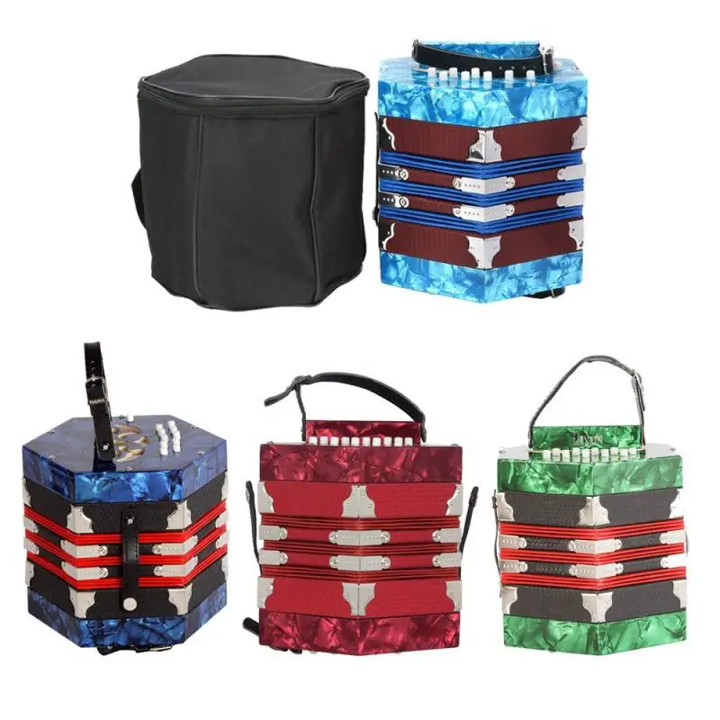 Irin Fisarmonica A Fisarmonica 20 Tasti Abs Con Custodia Strumento Musicale Fisarmonica Per Bambino/Adulto/Prestazioni/Principiante