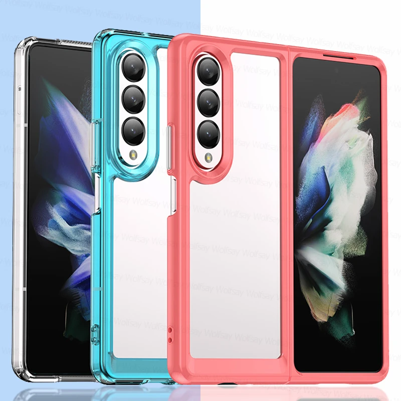 Per Samsung Galaxy Z Fold 4 5G Custodia Samsung Galaxy Z Fold 4 Cover Antiurto Candy Cover In Silicone Samsung Galaxy Z Fold 4