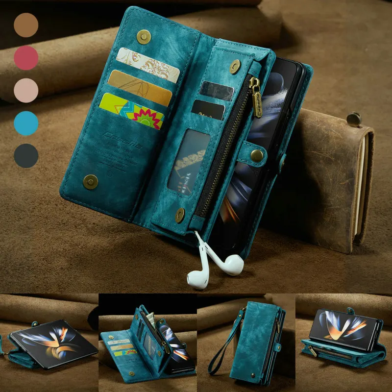 Caseme 2022 Z Fold 4 Custodia Per Galaxy Z Fold 4 Zipper Carta Di Credito Portamonete Portamonete Per Samsung Galaxy Z Fold 4 Case